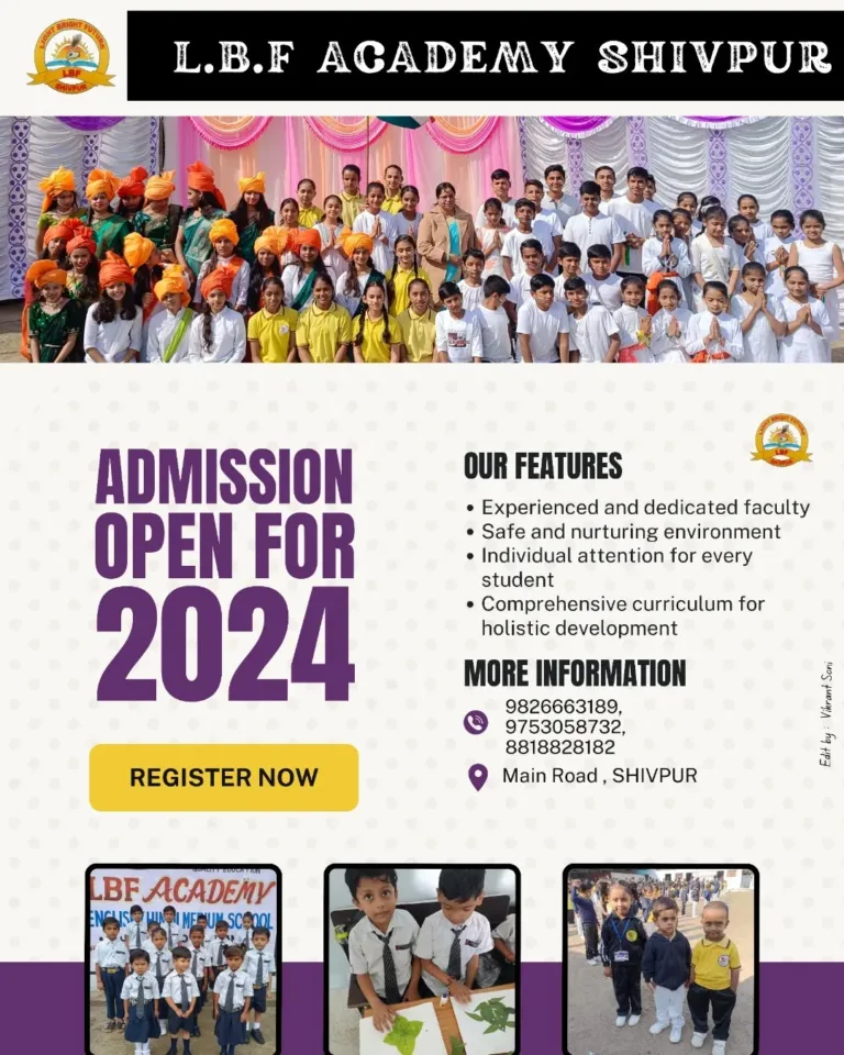 ADDMISSION OPEN AT L.B.F ACADEMY HIGH SCHOOL SHIVPUR…